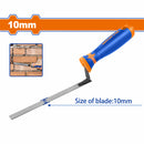 Paleta de Punta para Albañil 10mm Espesor: 1.2mm Mango Plástico. Ideal para relleno entre Ladrillos.