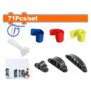 Tiras de Velcros con organizador de cables y zunchos. (71 piezas) Se vende en Set. Tira cierre mágico. Amarres amarradoes sunchos