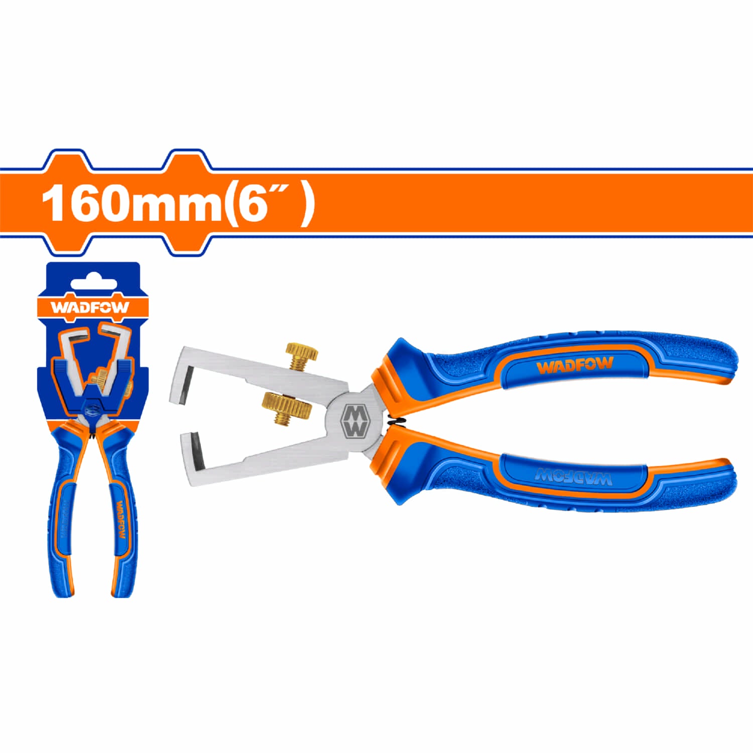 Alicate para cortar alambre de 6"/160mm. Pulido y aceite antióxido. Con mango de dos colores.