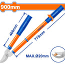 Tijera de podar telescópica 580-900mm. Acero al carbón. Tratamiento térmico.