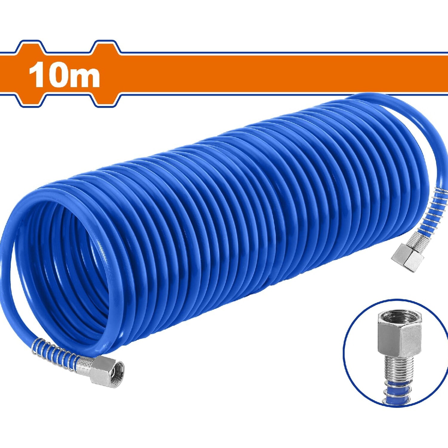 Manguera de aire de 10m. Diámetro 8mm. Solo con conectores roscados.  Para compresor