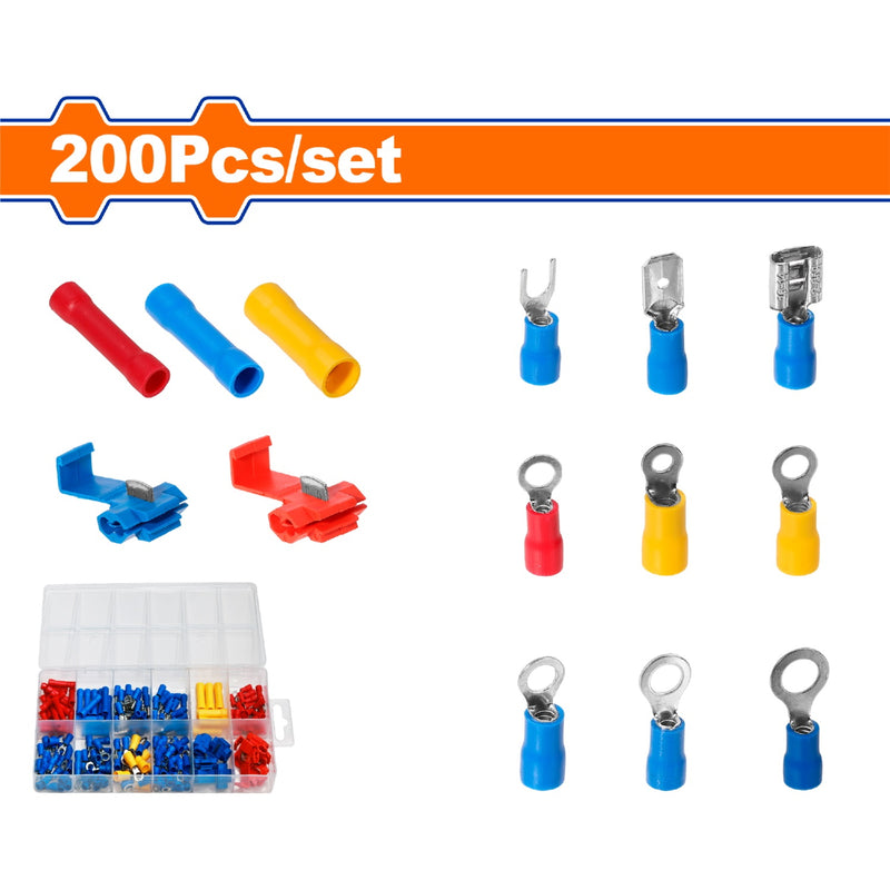 Conectores para Terminales eléctricos Surtidos.(200 piezas) Se vende en Set. Empalme rápido.
