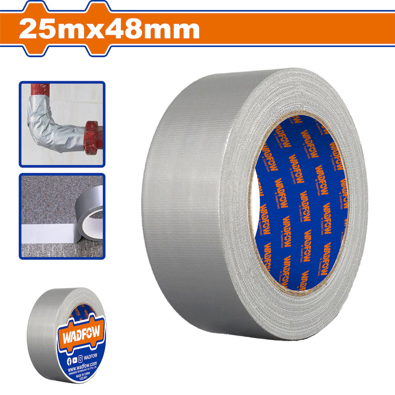 Tape adhesivo para reparaciones 25mx48mm. Esp: 0.16mm. Color Gris. Ideal en protección y empalme.