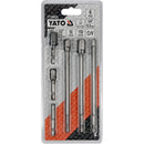 Adaptador Socket vástago hexagonal extensión Juego 6 pcs 1/4", 3/8" y 1/2" 50 y150 mm largo