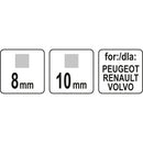 Llave de tapón drenaje de aceite cuadrada 8mm x10 mm