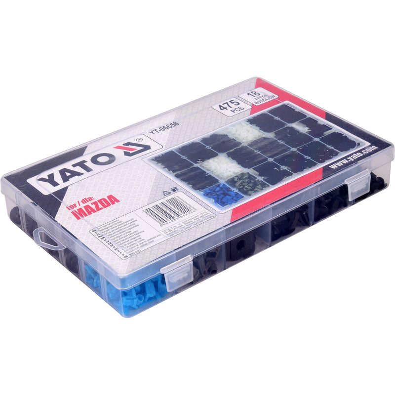 Clips de retención a presión automóvil remaches plástico sujetadores MAZDA 475PCS