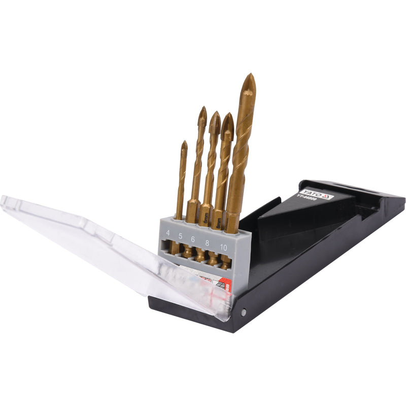 Broca punta flecha para vidrio y porcelanatos 5PCS 4-10MM HEX