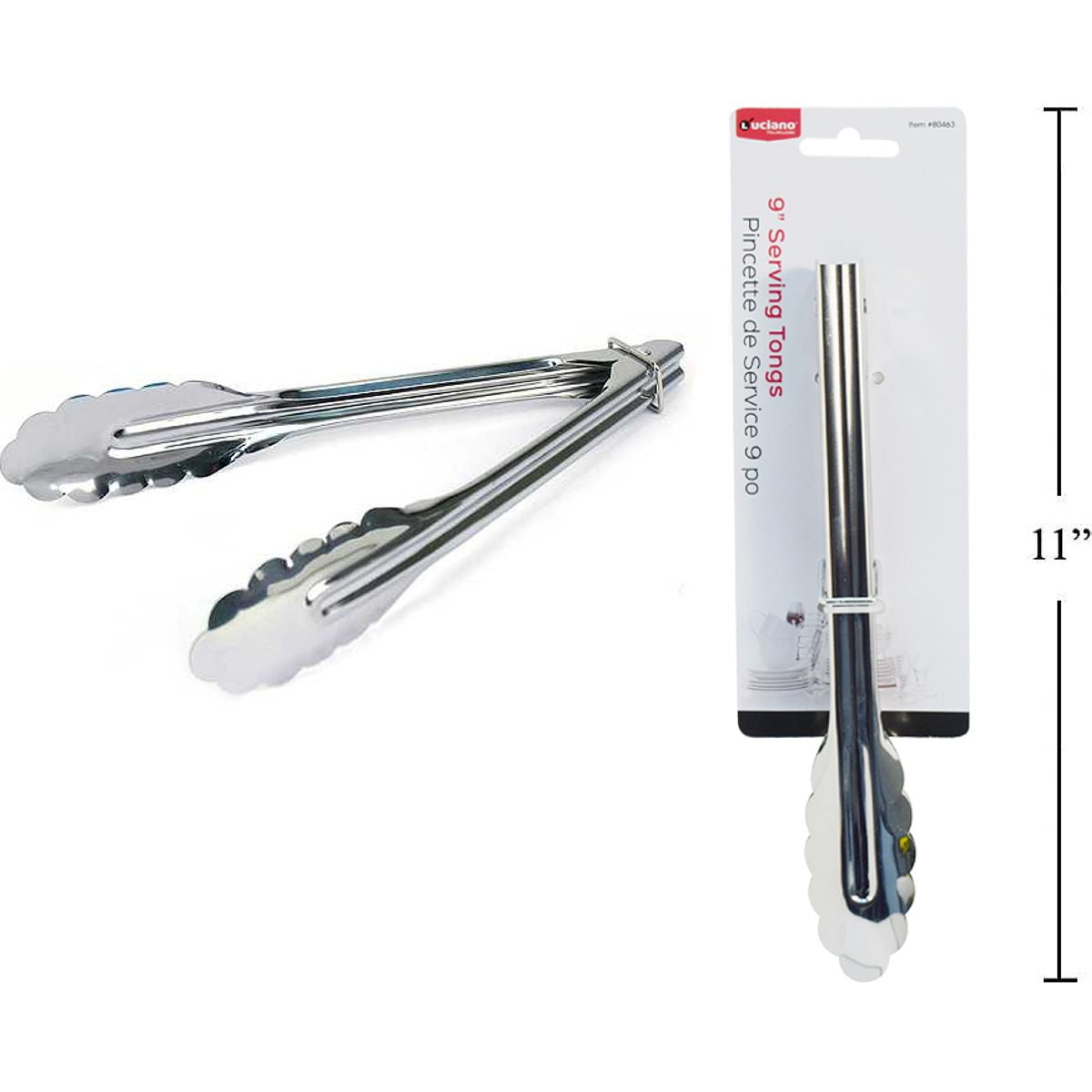 Pinzas de cocina para servir de metal Luciano de 9 "