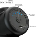 Masajeador portátil con 6 niveles. Pistola de masajes inalámbrica 50W 7.4V. Incluye 4 cabezales.