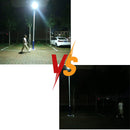 Lámpara Solar para 160m² 300 LED con Sensor de Movimiento. Foco con panel solar para exteriores. Luz blanca.