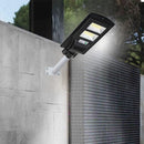 Lámpara Solar para 160m² 300 LED con Sensor de Movimiento. Foco con panel solar para exteriores. Luz blanca.