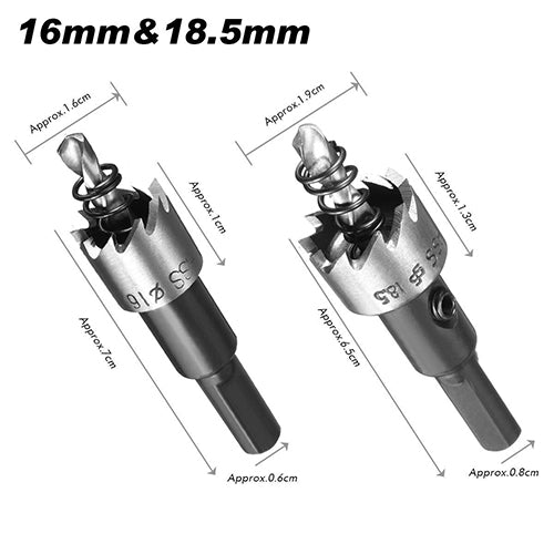 MOHOO 5PCS Brocas para acero inoxidable diametros 16mm/18mm/20mm/25mm/30mm