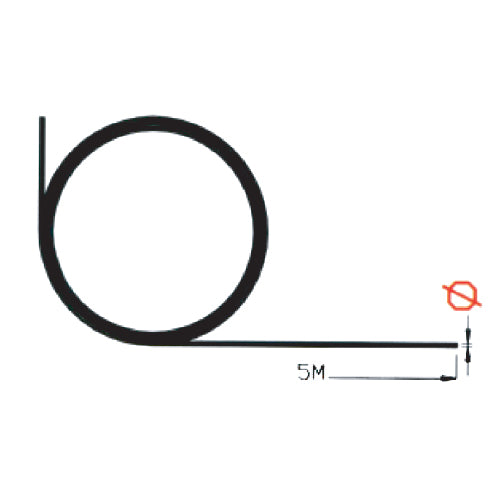 Cable de acero inox. dia. 2.5mm x 5metros largo (C-4000-11-250-5).