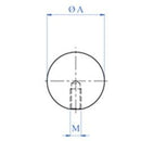 Esfera Con Rosca Hembra Para Terminales De Sistema De Cable. Compatible Con Todos Los Tensores