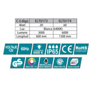 Lampara LED Rectangular Industrial IP65. 20 Watt. 120Volt. 60Hz. Luz Blanca (6400K) 3000 Lumens.