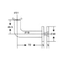 Soporte Vidrio - Pasamanos De Acero Inox BRILLANTE 304. Vidrios De (8 - 19) Mm