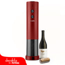 Sacacorchos recargable para botellas vino 13W. Abre en 6 segundos. Cable USB-C. Batería de Litio.