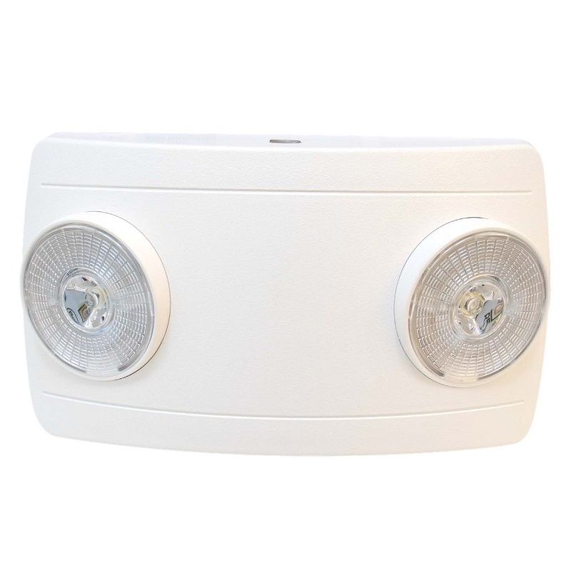 Lámpara de emergencia de 2 bombillos, luz blanca