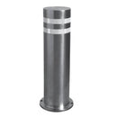 Bolardo Acero Inox Diam 204 Mm 8" Altura Total 60 Cm Esp. Tubo 3 Mm Con Flange P/Atornillar Satinado