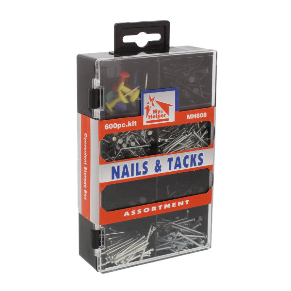 (600 piezas) Kit surtido de clavos y alfileres