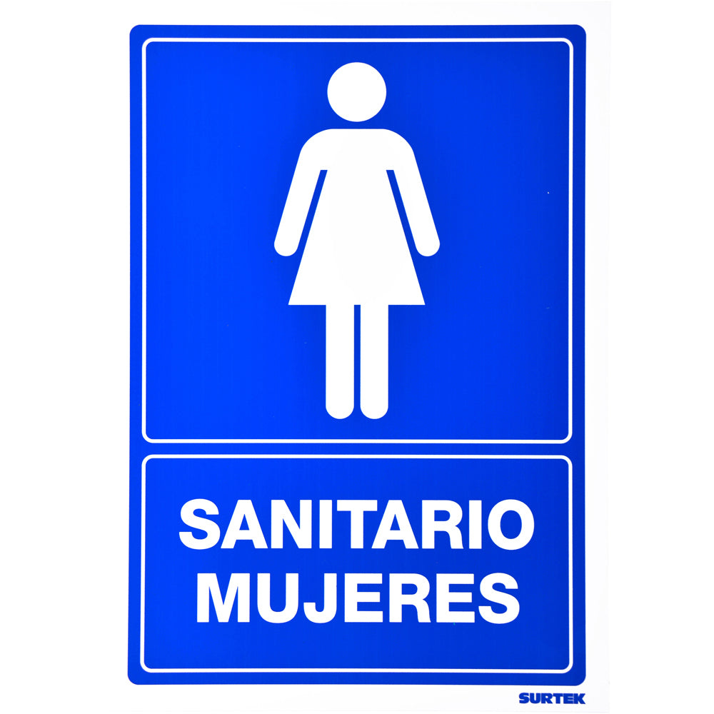 Letrero "Sanitario mujeres" Surtek