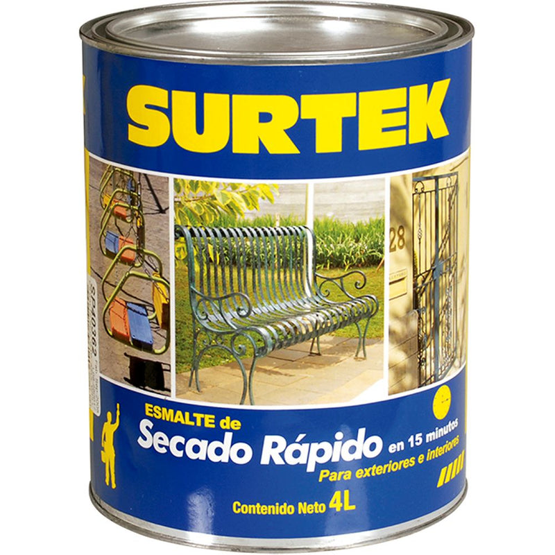 Esmalte de secado rápido canario 4lt Surtek
