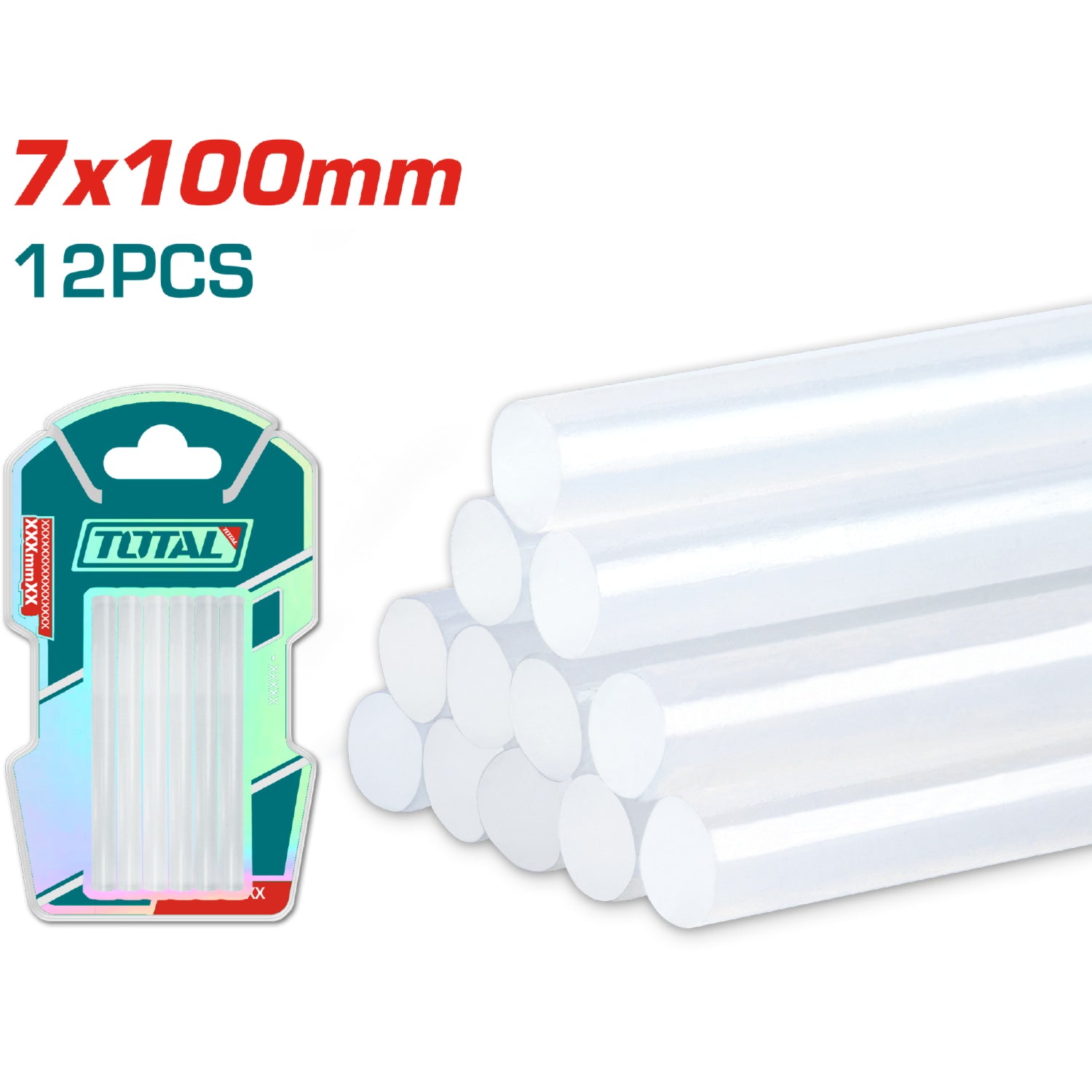 Barras de Silicón. Material: Resina de petróleo. Diámetro: 7mm. Longitud: 10cm. Juego de 12 piezas.