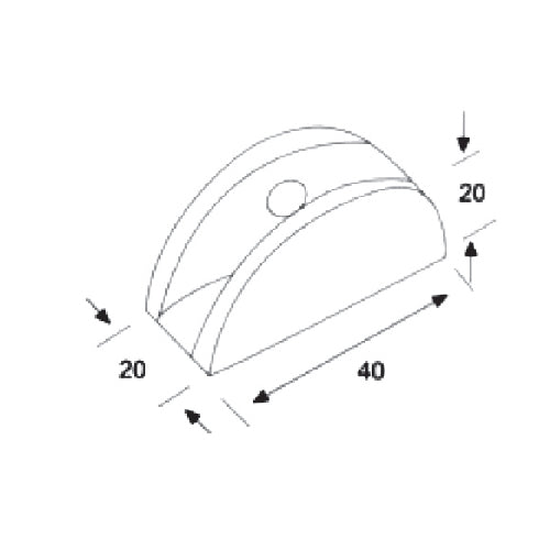 Clip de vidrio sin Perforacion tipo medialuna: para vidrios de 8-10 mm.brillante (p/unidad)