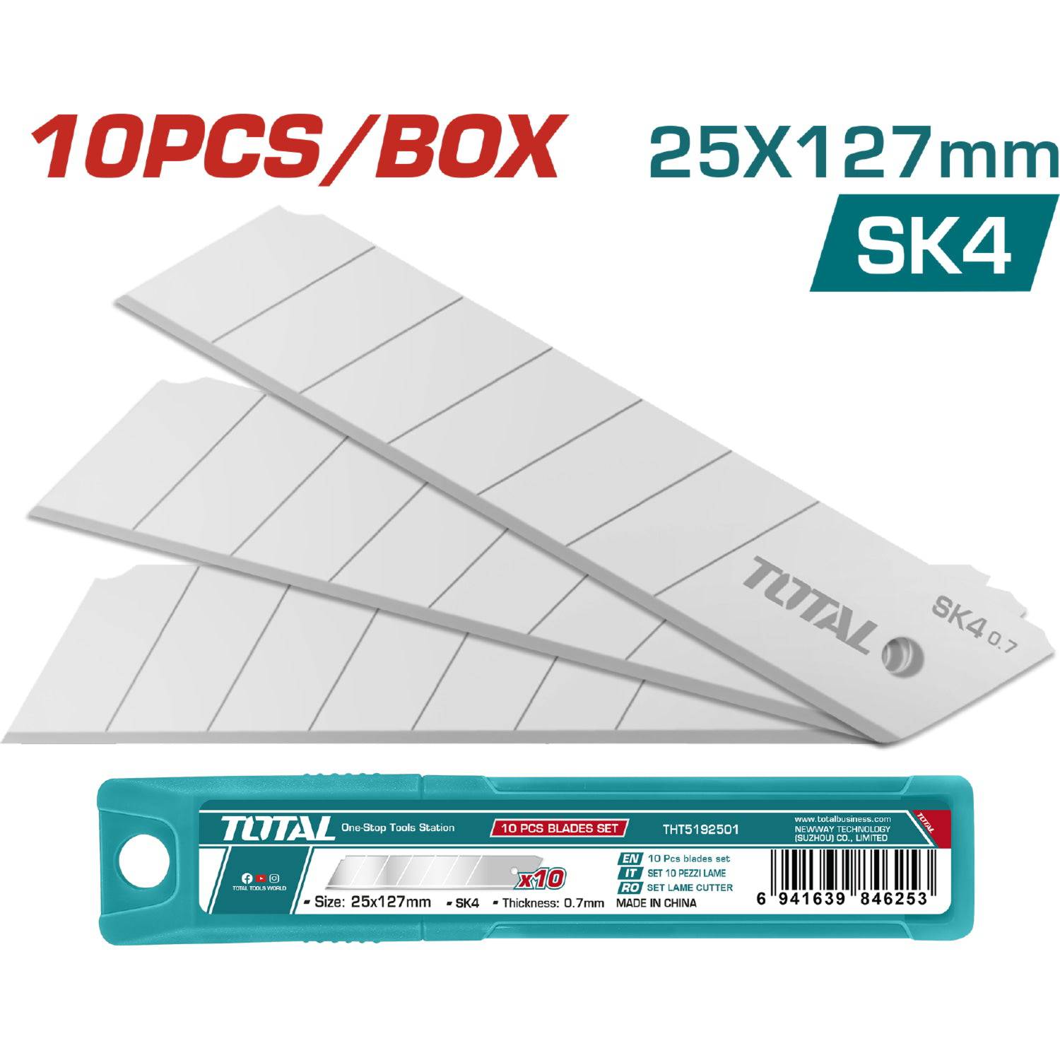 Cuchillas De Repuestos Exacto 10Pzas 25*127MM SK4