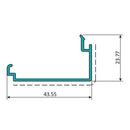 Cierre Pilastra. Espesor 1.2 Mm. Largo 5.85 Mts. Acabado Lacado Gris Oscuro Texturizado. (D3-P1-A1-0