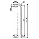 (Se Vende En Par) Retenedor Telescopico De Acero Inoxidable AISI 304 Para Ventana Proyectable