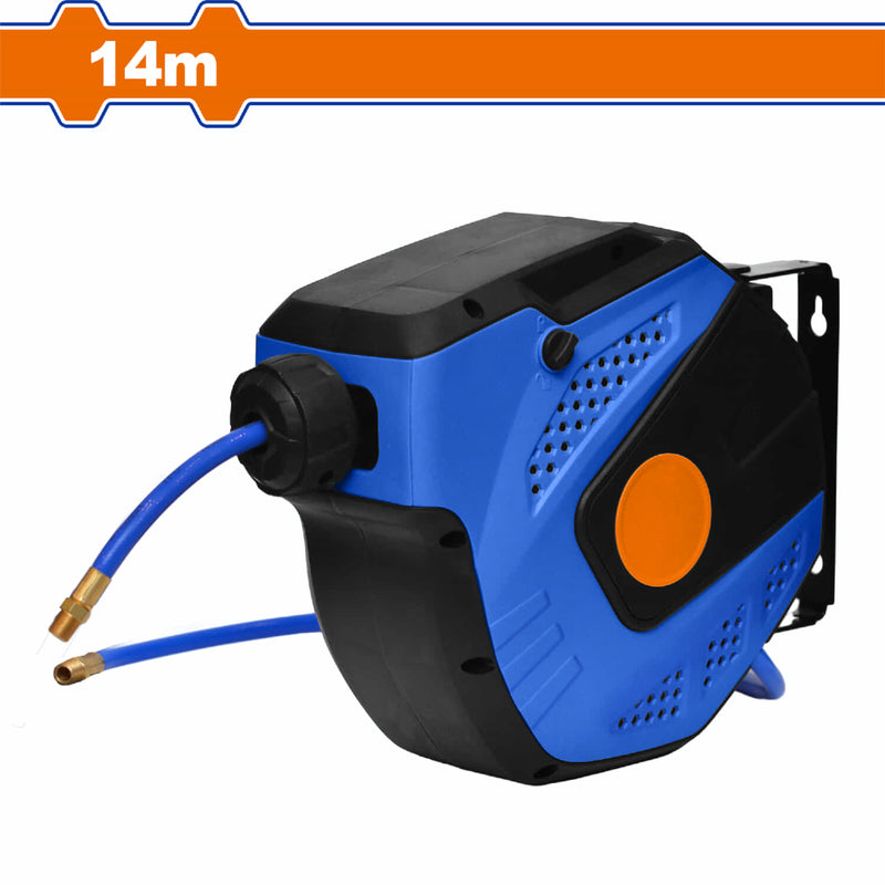 Manguera de Aire con carrete retráctil 14+1m  Tamaño: 1/4" 250 psi