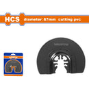 Cuchilla para sierra Oscilante HCS.Corta PVC. Díametro:87mm. Diseño Semi-circulo.