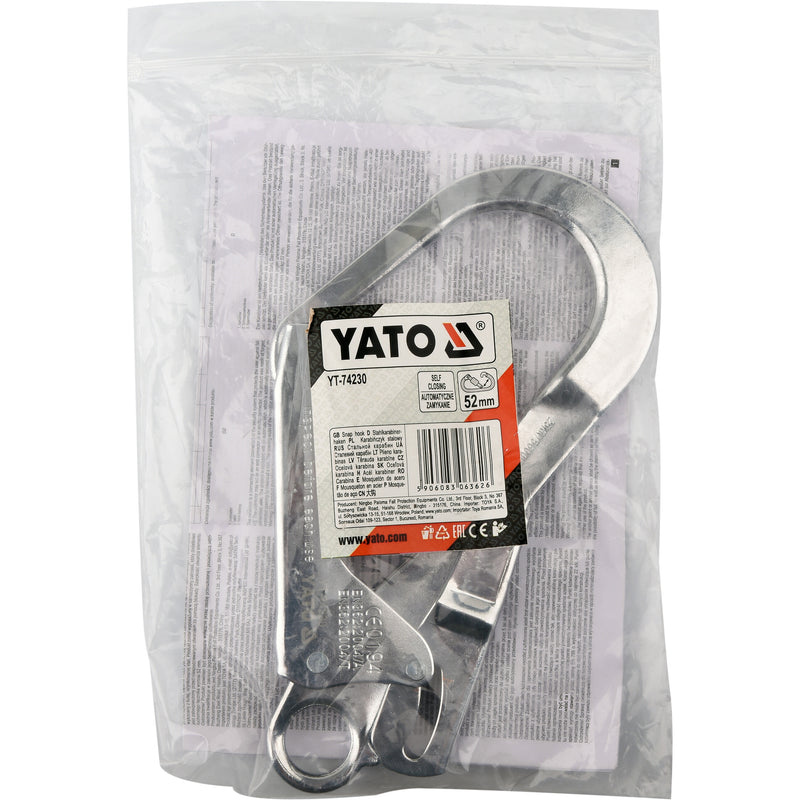 Gancho andamio para arnés anticaídas para línea de vida