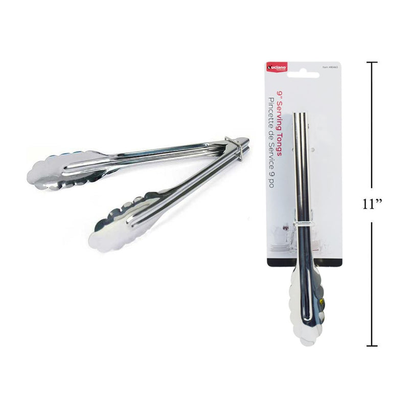 Pinzas de cocina para servir de metal Luciano de 9 "