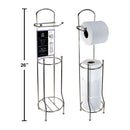 Soporte para papel higiénico, 6.25 "x26", níquel satinado.