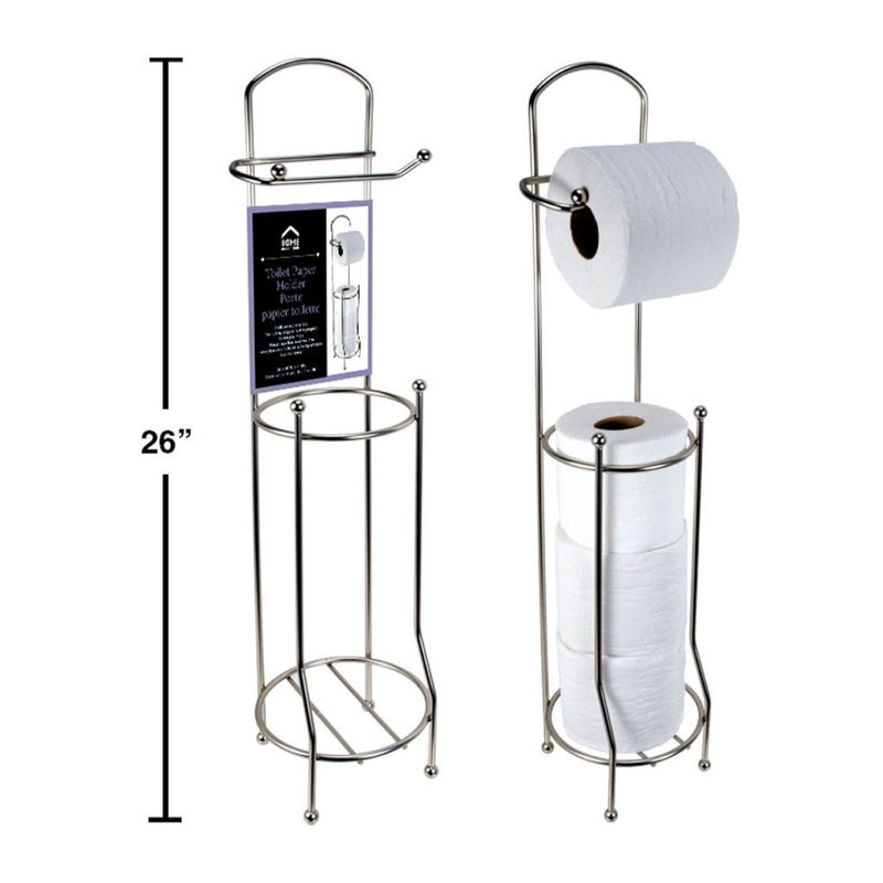 Soporte para papel higiénico, 6.25 "x26", níquel satinado.