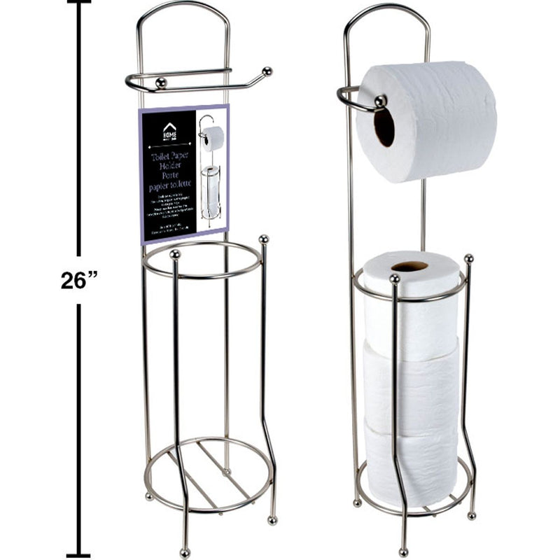 Soporte para papel higiénico, 6.25 "x26", níquel satinado.