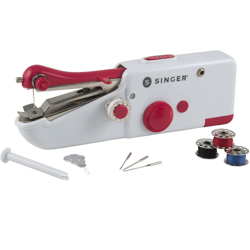 Máquina de coser manual (Baterías no incluidas), color blanco