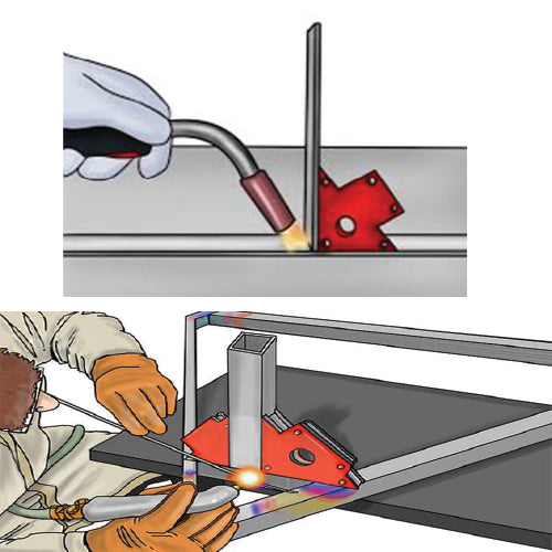 Soporte magnetico 3"  para fijar piezas en posicion antes de soldar.