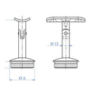 Soporte Poste-Corremanos Movil Para Tubo De 42.4Mm.