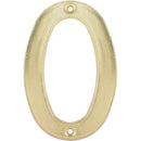 Numero 0 slim 4" latón brillante Lock