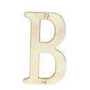 Letra B slim 4" latón brillante Lock