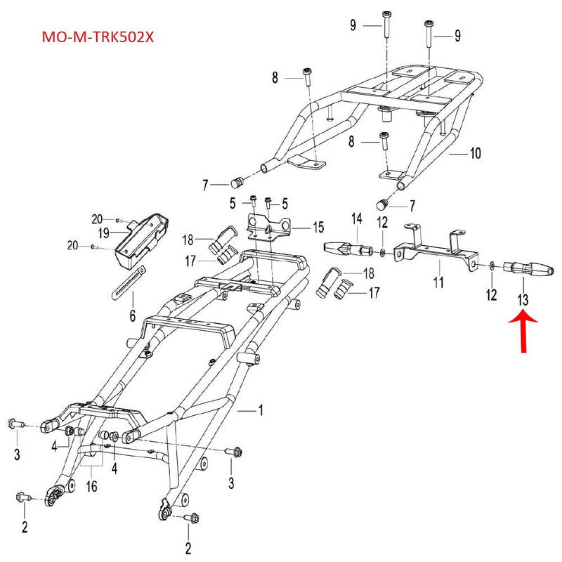 Direccional Trasera Izquierda (TRK251 / TRK502X)