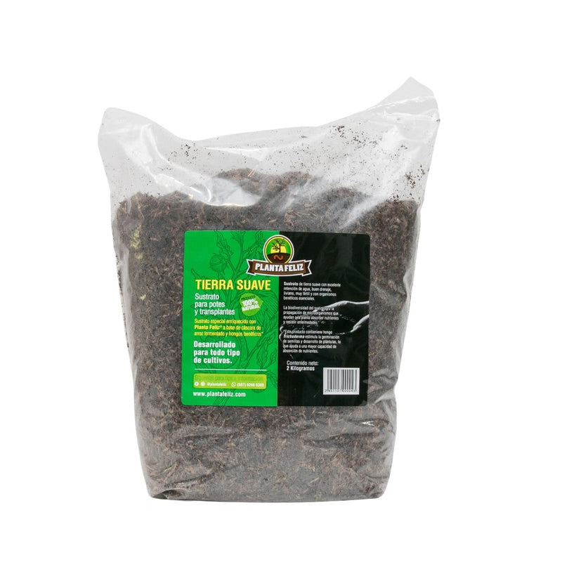 Tierra suave, sustrato preparado para potes y trasplantes, 2kg