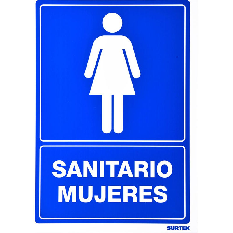 Letrero "Sanitario mujeres" Surtek