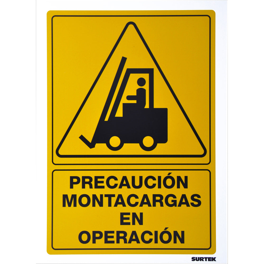 Letrero "Montacargas servicio" Surtek