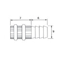 Soporte cilindrico con gomas para  repisas de vitrinas y exibiciones. Cromado (se vende por unidad)