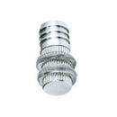 Soporte cilindrico con gomas para  repisas de vitrinas y exibiciones. Cromado (se vende por unidad)