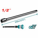 Barra Extension para Sockets de 1/2". Largo:  10" ( 250 mm ). Material: 40Cr, Tratamiento termico.